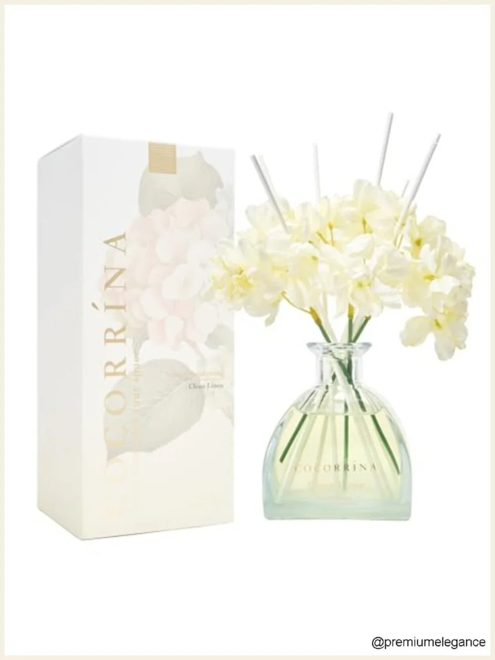Reed Diffuser 8.5 Oz Clean Linen with 8 Sticks Home Bathroom Shelf Decor